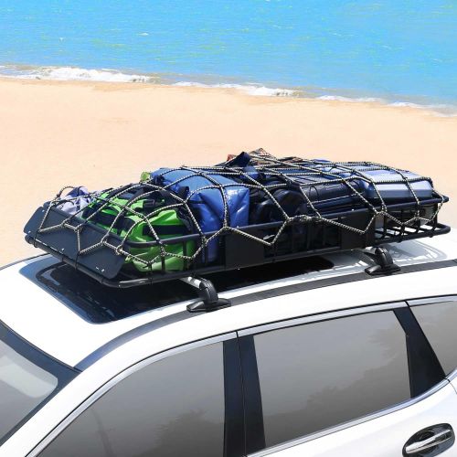  Leader Accessories Roof Rack Cargo Basket with 150LB Capacity Car Top Luggage Carrier 64x 39x 6 Fit for SUV Truck Cars