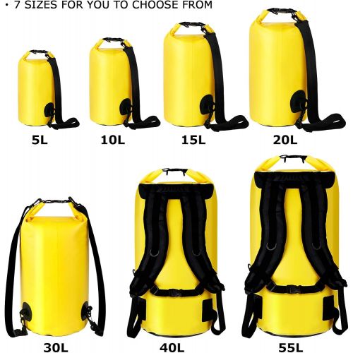  Leader Accessories Heavy Duty Vinyl Waterproof Dry Bag for Boating Kayaking Fishing Rafting Swimming Floating and Camping