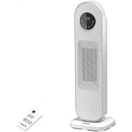 LeaderPro 24 Electric Tower Space Heater with Remote, 1500W Thermostat 12H Timer Ceramic Tip-over & Overheat Protection Oscillation Heaters Portable for Bedroom Indoor Home Office
