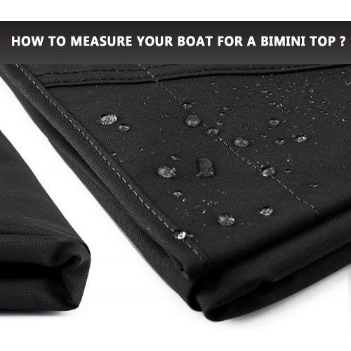  [아마존베스트]Leadpro 10 Optional Colors 13 Different Sizes 3-4 Bow Bimini Top Boat Cover with 4 Straps, Mounting Hardwares & Storage Boot
