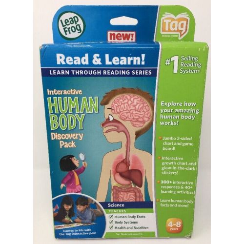  LeapFrog Tag Reading System Interactive Human Body Discovery Pack Read And Learn