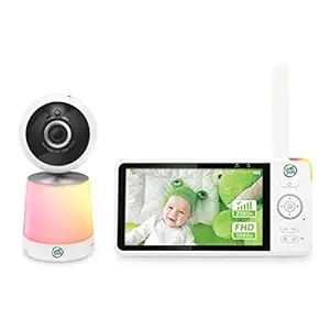 LeapFrog LF1726FHD Baby Monitor, 5.5' 1080p Screen, Up to 2500 ft range, Pan-Tilt-Zoom, Night Light, Color Night Vision, Soothing Sounds, Secure Transmission, Secure Transmission No WiFi