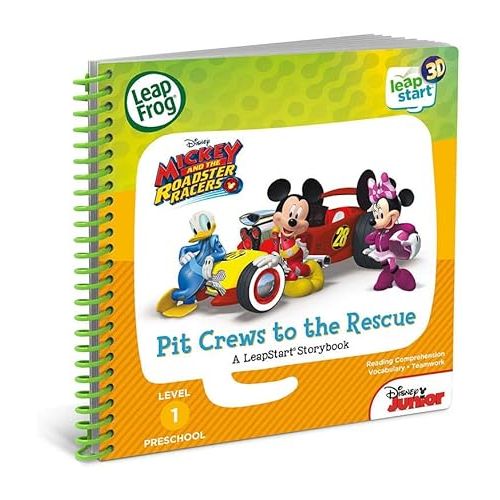  LeapFrog Leapstart Nursery: Mickey and The Roadster Racers Pit Crews to The Rescue Story Book (3D Enhanced)