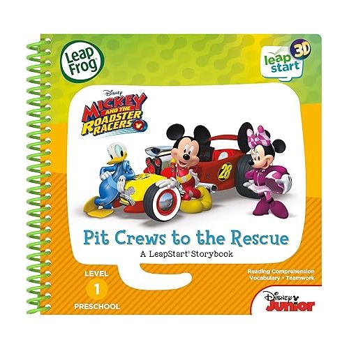  LeapFrog Leapstart Nursery: Mickey and The Roadster Racers Pit Crews to The Rescue Story Book (3D Enhanced)