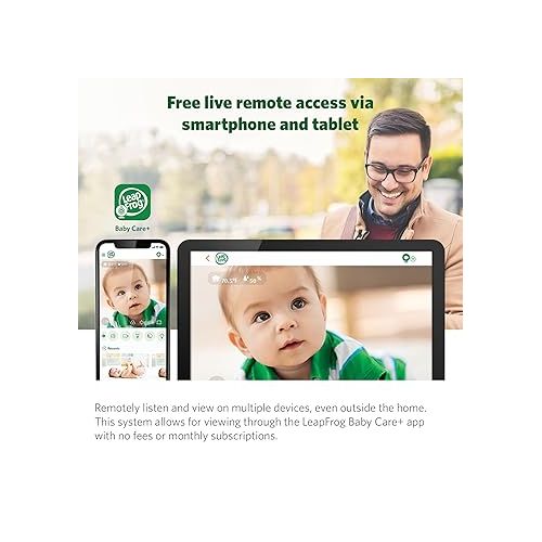  LeapFrog Scout LF2911 1080p WiFi Remote Access Baby Monitor. 360 Degree Pan & Tilt Camera, Color Night Light, Soothing Sounds, 2-Way Audio Talk, Temperature & Humidity Sensor, Night Vision