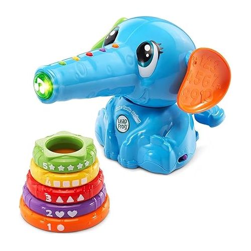  LeapFrog Stack and Tumble Elephant , Blue, 6 months to 48 months, 6pieces