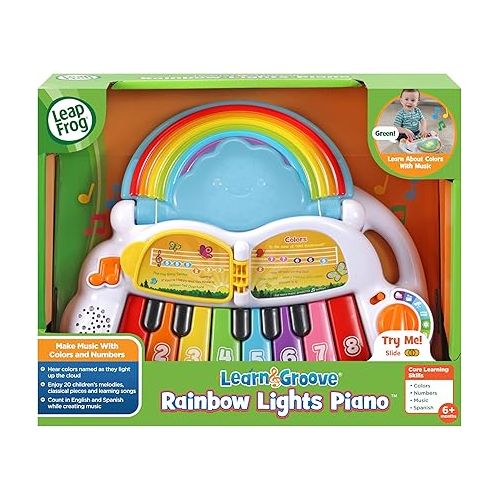  LeapFrog Learn and Groove Rainbow Lights Piano, Multicolor