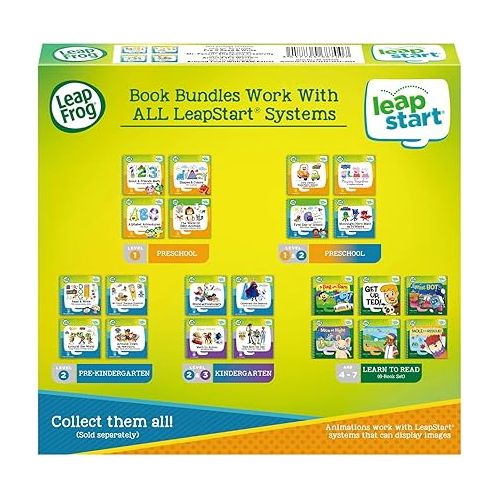  LeapFrog LeapStart Pre-K 4-Pack, for 3-6 yrs includes Mr. Pencil Sharpens Creativity, Read and Write, Around the World, Around Town With PAW Patrol