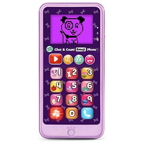  [아마존베스트]LeapFrog Chat and Count Emoji Phone, Purple