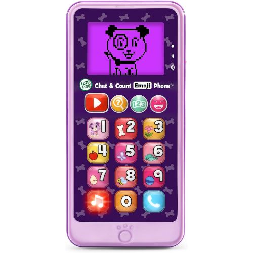  [아마존베스트]LeapFrog Chat and Count Emoji Phone, Purple