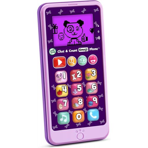  [아마존베스트]LeapFrog Chat and Count Emoji Phone, Purple