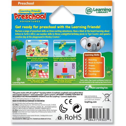  [아마존베스트]LeapFrog Learning Friends: Preschool Adventures Learning Game (for LeapPad3, LeapPad2, LeapPad1, Leapster Explorer, LeapsterGS Explorer)