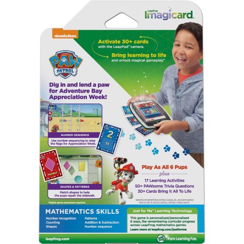  [아마존베스트]LeapFrog PAW Patrol Imagicard Learning Game (for LeapPads and LeapFrog Epic)