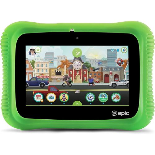  [아마존베스트]LeapFrog Epic Academy Edition 7-Inch Touchscreen Kids Tablet with 1.3 GHz Quad-Core Processor 16GB Memory and Android OS, Green (Non-Retail Packaging)