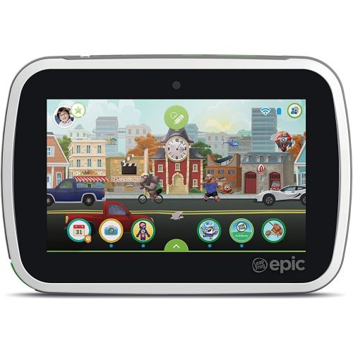  [아마존베스트]LeapFrog Epic Academy Edition 7-Inch Touchscreen Kids Tablet with 1.3 GHz Quad-Core Processor 16GB Memory and Android OS, Green (Non-Retail Packaging)