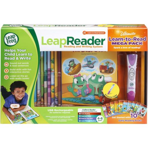  LeapFrog LeapReader System Learn-to-Read 10 Book Mega Pack, Pink