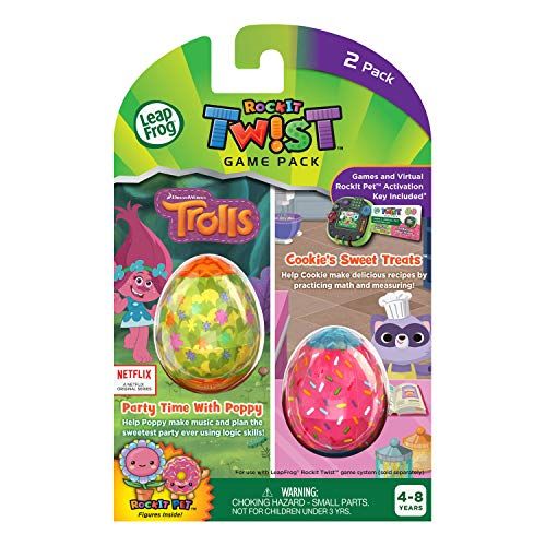  LeapFrog RockIt Twist Dual Game Pack: Trolls Party Time With Poppy and Cookies Sweet Treats