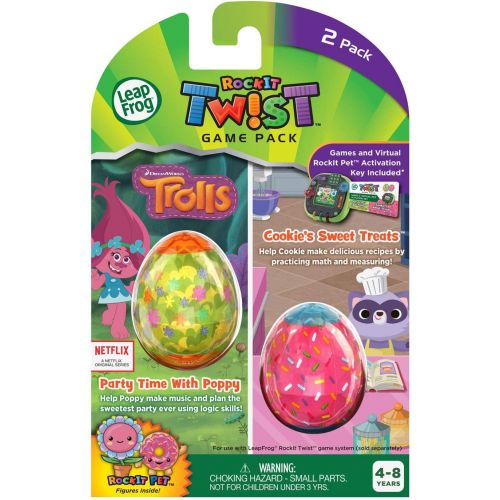  LeapFrog RockIt Twist Dual Game Pack: Trolls Party Time With Poppy and Cookies Sweet Treats