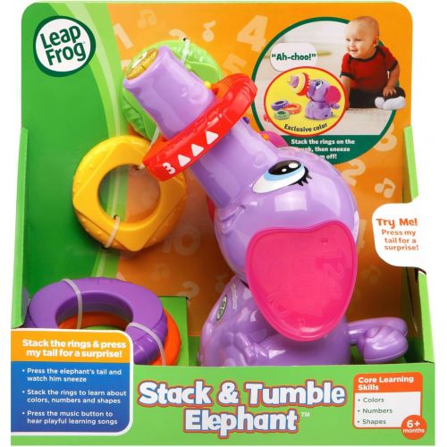  LeapFrog Stack & Tumble Elephant (Amazon Exclusive), Great Gift For Kids, Toddlers, Toy for Boys and Girls, Ages 1, 2