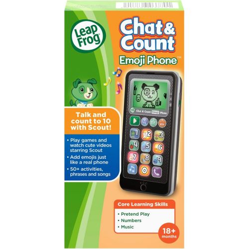  [아마존베스트]LeapFrog Chat and Count Emoji Phone, Black