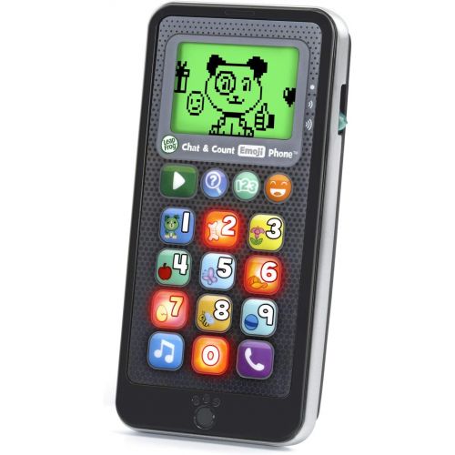  [아마존베스트]LeapFrog Chat and Count Emoji Phone, Black