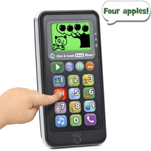  [아마존베스트]LeapFrog Chat and Count Emoji Phone, Black