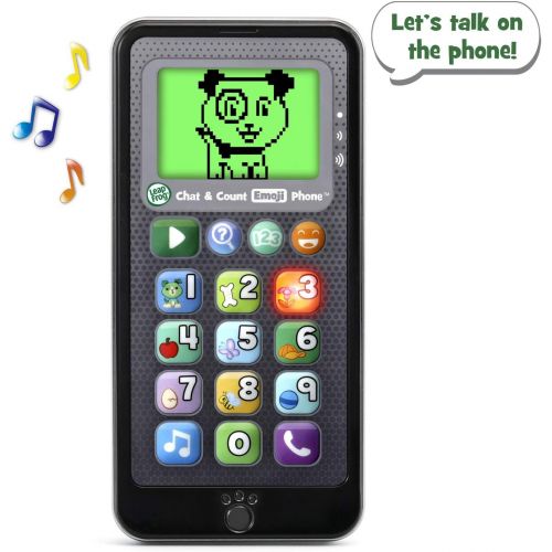  [아마존베스트]LeapFrog Chat and Count Emoji Phone, Black