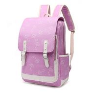 Leaper Cute Umbrella Laptop Backpack Travel Bag School Bag Satchel Purple L
