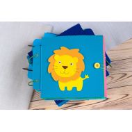 LeaplToys Felt quiet book for toddler lion - busy book for 1 year old - soft book for baby - felt activity book for toddler - quiet book for boy