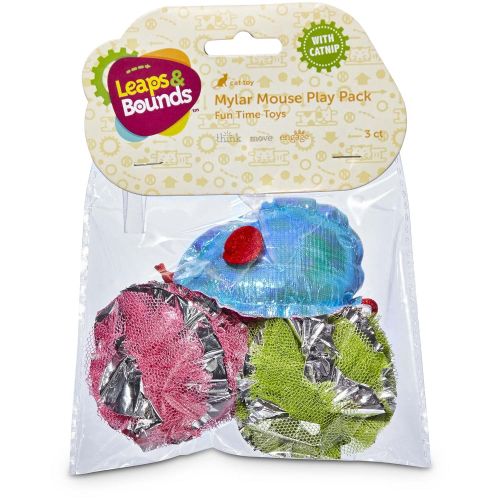  Leaps & Bounds Mylar Cat Toy Multipack, 3 CT, Assorted
