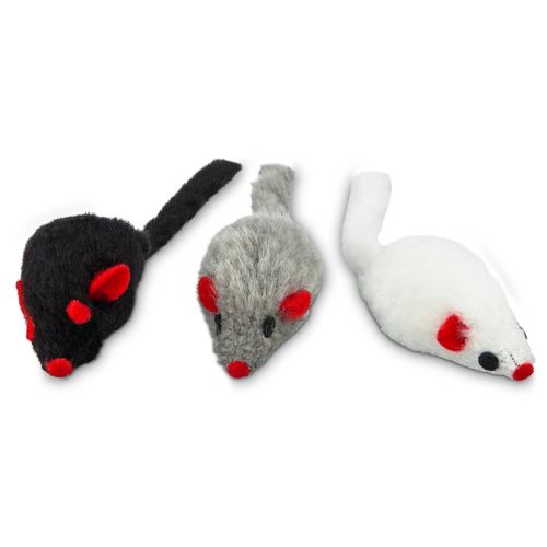  Leaps & Bounds Fuzzy Mice Cat Toys with Catnip