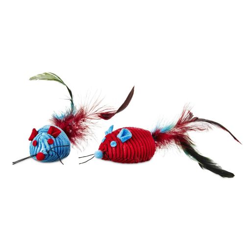  Leaps & Bounds Fancy Mice with Feather Cat Toys with Catnip