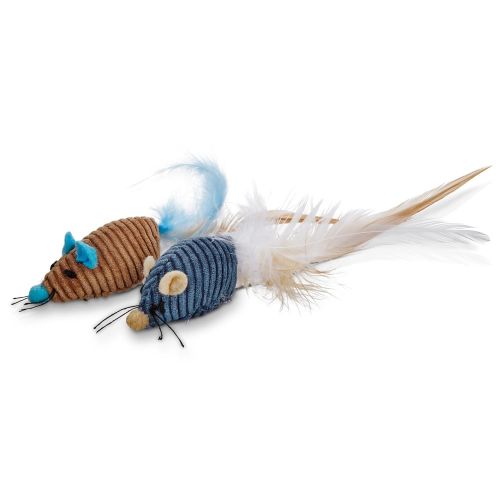 Leaps & Bounds Fancy Mice with Feather Cat Toys with Catnip