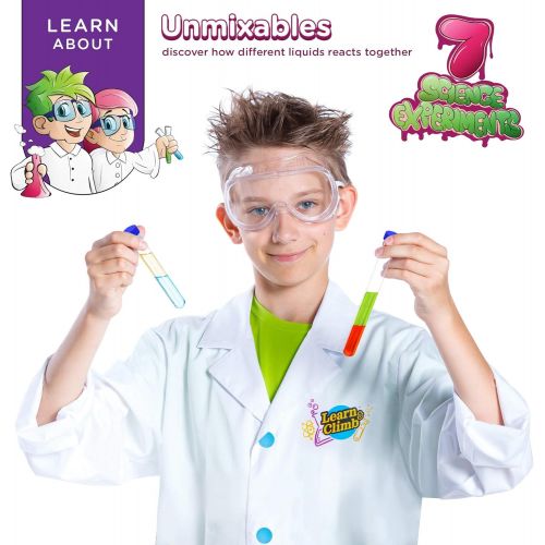  Learn & Climb Science Kits for Kids Age 5 Plus. 8 Chemistry Experiments, Step-by-Step Manual. Gift for Girls & Boys 5,6,7,8