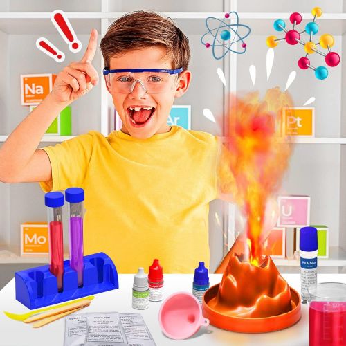  Learn & Climb Erupting Volcano Science Kit for Kids -15 Experiments!