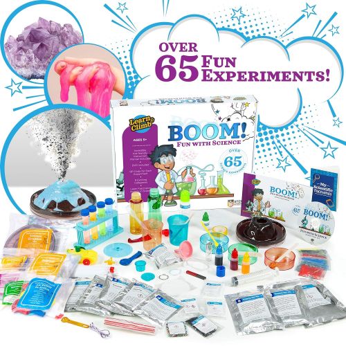  Learn & Climb Kids Science Set - Over 60 Experiments Kit, How-to DVD and Instruction Manual. 55 Pieces, Year-Round Fun Educational Science Activities