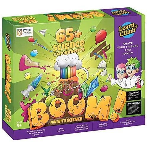  [아마존베스트]Learn & Climb Kids Science Kit - Over 60 Experiments, Fun with Science!