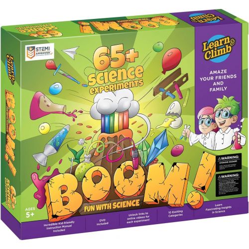  [아마존베스트]Learn & Climb Kids Science Kit - Over 60 Experiments, Fun with Science!