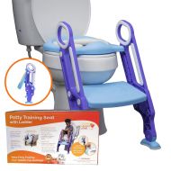 Learn Laugh Love Kids Potty Training Seat with Ladder - Potty Step Stool for Toddlers Fits Most Toilets, Folds for Storage. Potty Ladder is Durable and Safe - Wide Step, Non-Slip Pads, Comfort Handles a