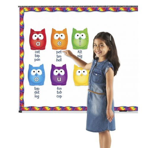  Learning Resources Magnetic Vowel Owls, Grades PreK and above, Set of 6