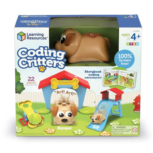  Learning Resources Coding Critters - Ranger & Zip, Interactive Coding Toy, 22Piece Set, Ages 4+