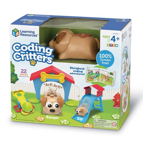 Learning Resources Coding Critters - Ranger & Zip, Interactive Coding Toy, 22Piece Set, Ages 4+