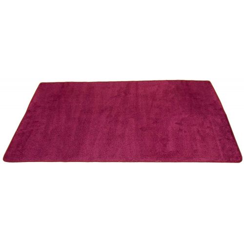  Learning Carpets Solid Cranberry Rectangular Rug, Small510 x 85