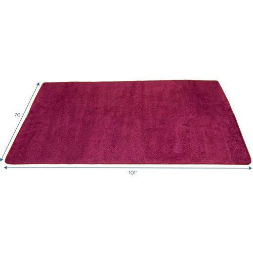  Learning Carpets Solid Cranberry Rectangular Rug, Small510 x 85