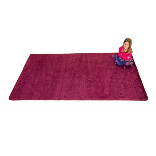  Learning Carpets Solid Cranberry Rectangular Rug, Small510 x 85