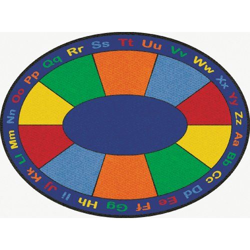  Learning Carpets CPR486 - ABC Squares Oval, Large