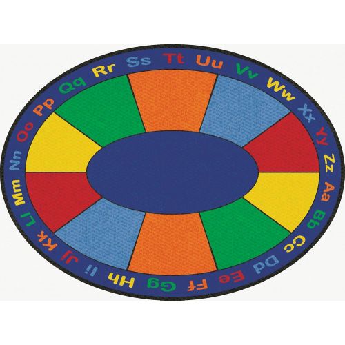  Learning Carpets CPR486 - ABC Squares Oval, Large