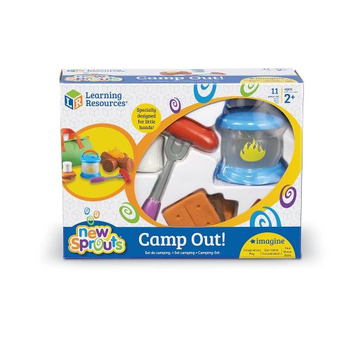  Learning Resources New Sprouts Camp Out!, Camping and Campfire Toy, 11 Pieces, Ages 2+