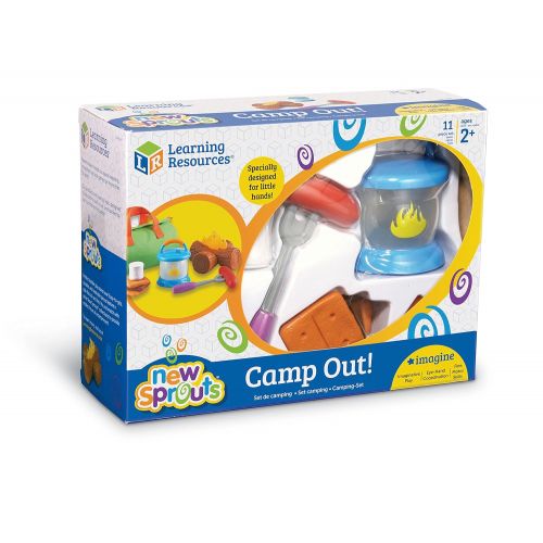  Learning Resources New Sprouts Camp Out!, Camping and Campfire Toy, 11 Pieces, Ages 2+