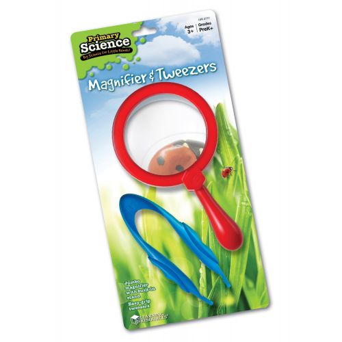  Learning Resources Magnifier & Tweezers, Fine Motor Toy, Easy Grip, Ages 3+